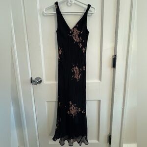 Vintage Black Floral Dress